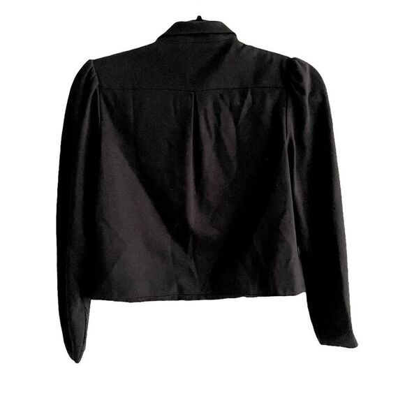 ALICE + OLIVIA Black Long Sleeve Cropped Blazer Jacket With Bow XS - Picture 11 of 14